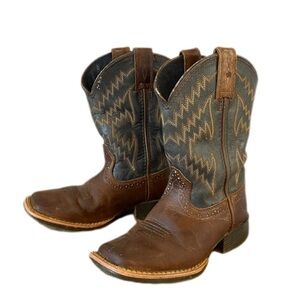 Ariat Tycoon Western Boot Kid Size 10 Brazen Brown Leather